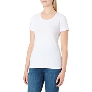 Emporio Armani Iconic Cotton T-shirt voor dames, wit A, XS