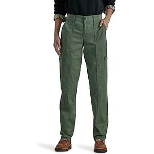 Lee Women's Ultra Lux Comfort with Flex-to-Go Utility Pant, Olive Grove, 18 Long