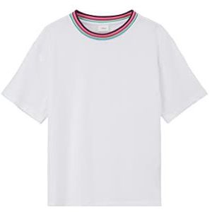s.Oliver T-shirt voor meisjes, korte mouwen, wit 0100, 152 cm