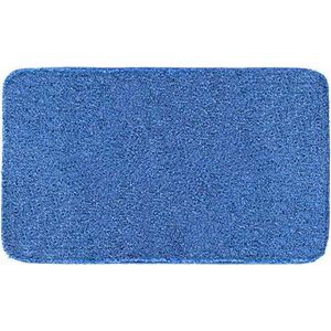 Grund Badmat 27 mm, Ultrazacht en absorberend, Antislip, 5 jaar garantie, MELANGE, Badmat 80x140 cm, Jeans blauw