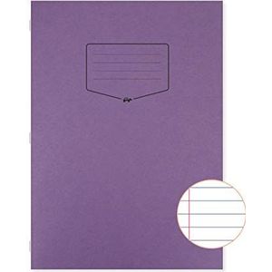 Silvine Tough Shell EX140 schoolschrift, A4, 80 pagina's, 8 mm fijn en rand, gelamineerd, violet, 50 stuks