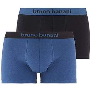 bruno banani Short 2 Pack Flowing, jeansblauw/zwart // zwart/jeansblauw, L