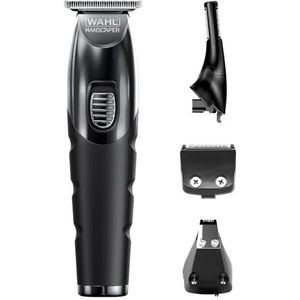 WAHL Manscaper Toolbox, Multigroomer, Baardtrimmer, Knippen, Lithium, USB-A-opladen, Opzetkopjes, Oplaadbaar, Zwart