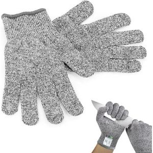 MAGIC SELECT Snijbestendige handschoenen voor keuken, veiligheidsniveau 5 en levensmiddelenkwaliteit, 1 paar werkhandschoenen voor tuinieren en houtbewerking, snijbestendige handschoenen ter