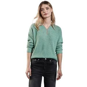 Street One damestrui met V-hals, Sunlit Green Mel., 38