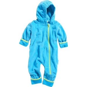 Playshoes - Baby Fleece Jumpsuit - Ademend - Uniseks - Lange Ritssluiting - Capuchon - Contrasterende Kleur