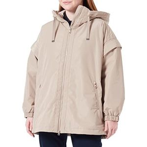 Geox Dames W Bleyze Down Coat, Humus, 44