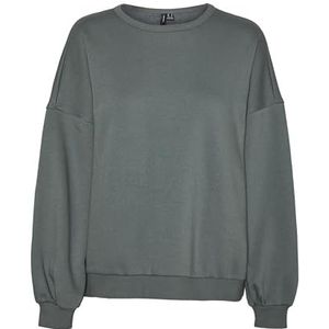 VERO MODA VMBITTE Maly Sweatshirt Box JRS GA, Balsem Green/Print: toast & Boter, L