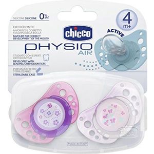 Chicco stofzuiger Physio Air 4 m + 2 stuks siliconen, roze