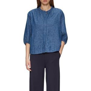 s.Oliver - Blouse - Blauw - Klassieke Blouse - Driekwart Mouw