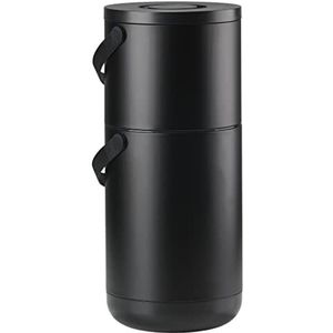 ZONE DENMARK Circular afvalemmer, 31,5 x 65,5 cm, 22 + 12 liter, zwart
