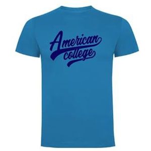 AMERICAN COLLEGE USA Sweatshirt met print, warme kleding, uniseks, kinderen, jongens en meisjes, casual, model ACSZW6, marineblauw, 10 jaar, Blauw, 14 Jaar