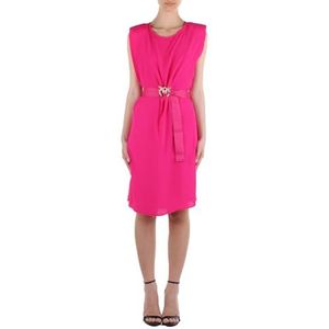 Pinko Langhirano Jurk van crêpe, Marokai, casual, voor dames, Wwe_Fuchsia Cozy, 42 NL