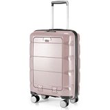 Hauptstadtkoffer - Britz - hardshell koffer met laptopvak, koffer, trolley, rolkoffer, reiskoffer, uitbreidbaar, TSA, 4 wielen, Oudroze, Handgepäck, laptop rolkoffer