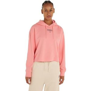 Tommy Jeans Heren TJW RLX ESSENTIAL LOGO HOODIE, Kietelde Roze, 5XL, Roze gekieteld, S