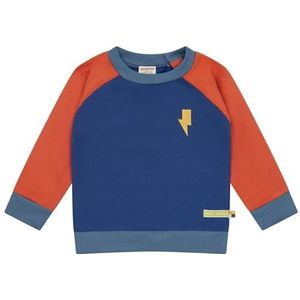 loud + proud Sweatshirt Colorblock, GOTS-gecertificeerd, ultramarine/kaneel, 86-92