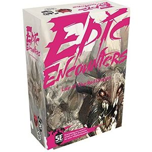 Epic Encounters SFEE-001: Lair of the Red Dragon RPG Fantasy Roleplaying Tafelblad Spel met enorme baas miniatuur, dubbelzijdige gamemat & Game Master Adventure Book met Monsterstats 5E compatibel