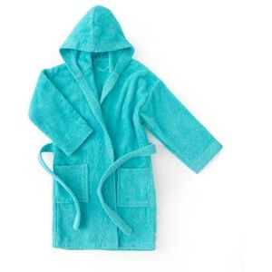 Top Towel Badjas voor meisjes, badjas voor kinderen, 100% katoen, badstof, 450 g, 14 tot 16 jaar, aguamar