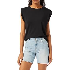 G-STAR RAW Boyfriend shorts voor dames, 3301 met hoge taille, Blauw (Sun Faded Blue Stone 8973-b378), 23W