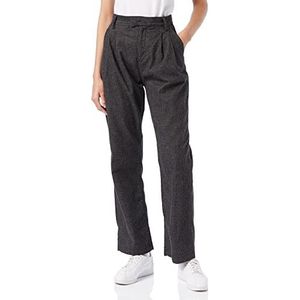MUSTANG Dames Pleated Chino Jeans, Small Granddad Check 12334, 34W x 32L