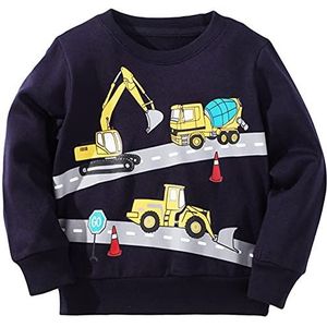 Little Hand Sweatshirt voor jongens, Graafmachine., 110 cm