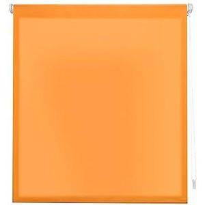 Decorblind | EasyFix-rolgordijn lichtdoorlatend zonder gereedschap en zonder boren, afmetingen rolgordijn: 140 x 180 cm (B x L) / afmetingen stof: 137 x 175 cm, oranje, effen, jaloezieën voor ramen
