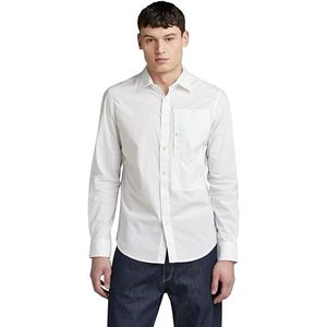 G4A Slim Shirt met lange mouwen, wit (White D24289-4481-110), S