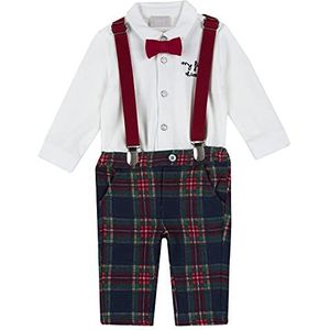 Chicco Set voor kinderen, hemd + lange broek met bretels, T-shirt voor jongens.