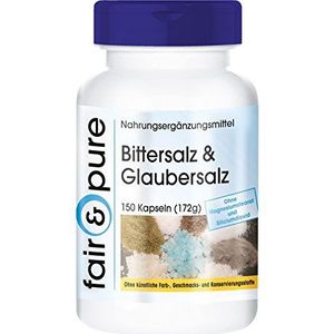 Fair & PureÂ® - Bitterzout & Glauberzout - magnesiumsulfaat en natriumsulfaat - vegan - 150 capsules - zonder magnesiumstearaat