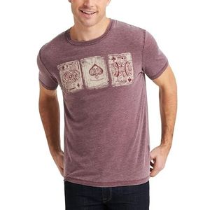 Lucky Brand Mannen Poker Kaarten Tee Shirt T - rood - S