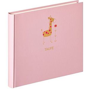 walther design fotoalbum roze voor doop met reliëf, Baby Animal MT-148-R