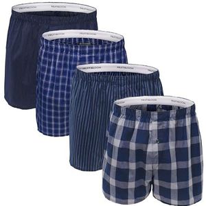 Fruit of the Loom Men's Premium Woven Boxer (4 Pack), Blues, X-Large