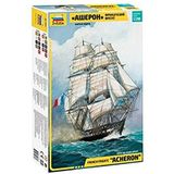 Zvezda 500789034 500789034-1:200 French Frigate Acheron Plastic Bouwset Modelbouwset voor beginners gedetailleerd, bruin/wit