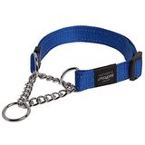 Reflecterende Nylon Choke Collar; Slip Show Gehoorzaamheid Training Zachte Choker voor Extra Grote Honden, Blauw