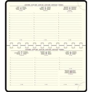 Exacompta - 164822E – navulverpakking zakagenda 16s spiraal – 9 x 16 cm – weekkalender januari tot december 2024
