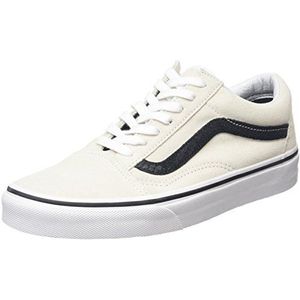 Vans Oude Skool Low-Top Sneakers voor jongens, Gebroken wit reptiel wit zwart, 35 EU