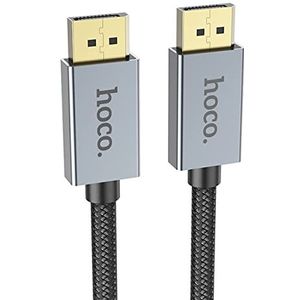 Hoco US04 DisplayPort 1.4 mannelijk naar mannelijk kabel, 8K 60Hz, 4K 144Hz, 32,4 Gbps, Ultra HD transmissie audio en video, geschikt voor monitoren, projectoren, desktops, gameconsole, 2M - zwart