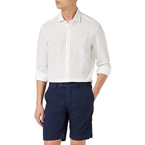 Hackett London Heren katoenen linnen textuur shirt, wit, M, Kleur: wit, M