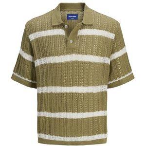 Jack & Jones - Trui - Groen/Wit - Gestreept - Polokraag