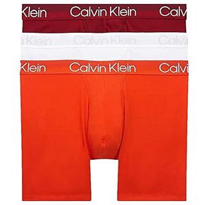 Calvin Klein Boxer Briefs heren Boxer Brief 3pk , Rood Tapijt/Wit/Samba , XS