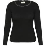 KAFFE - CURVE - Shirt - Zwart - Lange Mouw