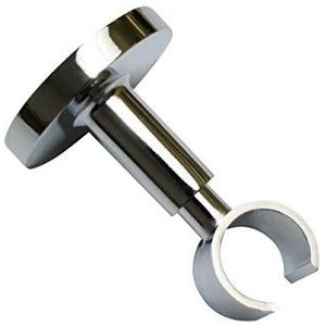 Gardinia 32752 Plafondsteun met metalen montageplaat, voor 1 roede, open, montagemateriaal meegeleverd