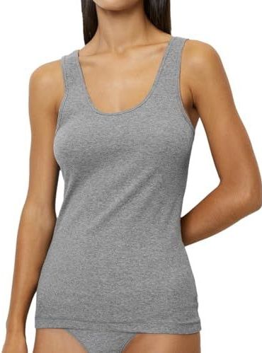 Iconic - Hemd - Nordic Grey Melange - Katoen - Mouwloos