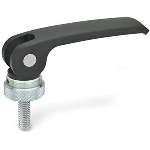 Ganter Normelemente | Excentrische spanner met schroef - 927-82-M8-35-A-B | greeplengte l1: 82 mm | schroefdraad d2: M8 | hendel zink spuitgieten, zwart | 1 stuk