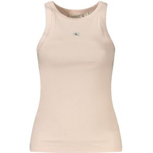 CK JEANS Dames geweven label rib tank top J20J225302, roze (zilveren pioenen), XL, Roze (Zilveren Pioenen), XL