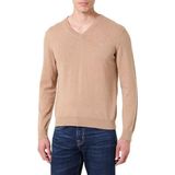 GANT Klassieke katoenen V-hals, Dk. Sand Melange, S