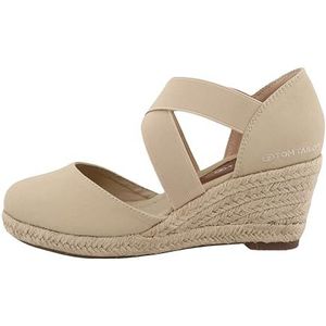 Tom Tailor Dames 5390090020 sandalen met sleehak, zand, 37 EU, zand, 37 EU