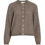VILA - VILory - Gebreid Vest - Bruin Gemêleerd