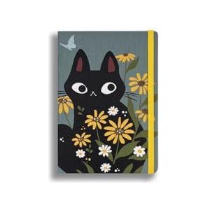 Imagicom Gestreept notitieboek Black Cat Midi 12 x 17 cm