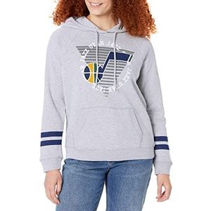 Ultra Game NBA Womens zachte fleece trui hoodie sweatshirt met varsity streep